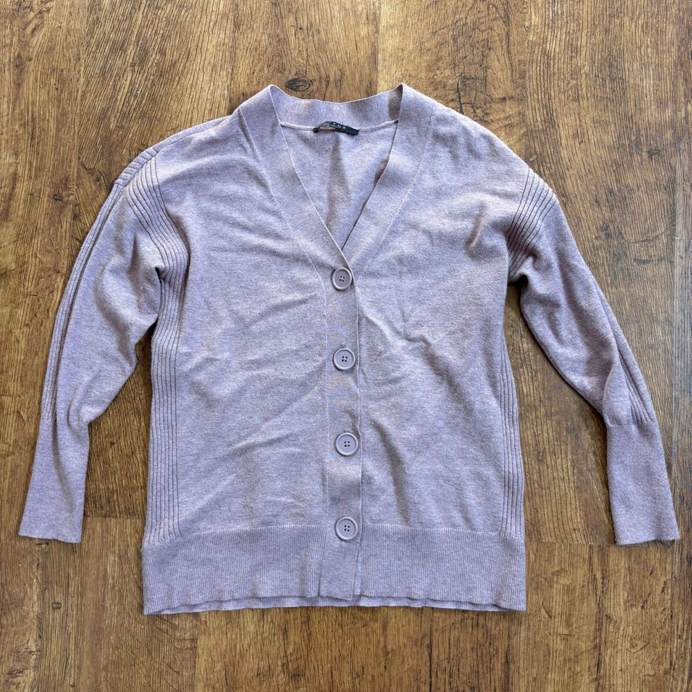 Cyrus Women Relaxed Fit V-Neck Button Front Cardigan Pink C362136 Size Small